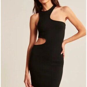 Abercrombie Black Cut Out Ribbed Dress